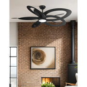 Pinup LED 60" Black Coal Unique Ceiling Fan with Remote - Bees Lighting