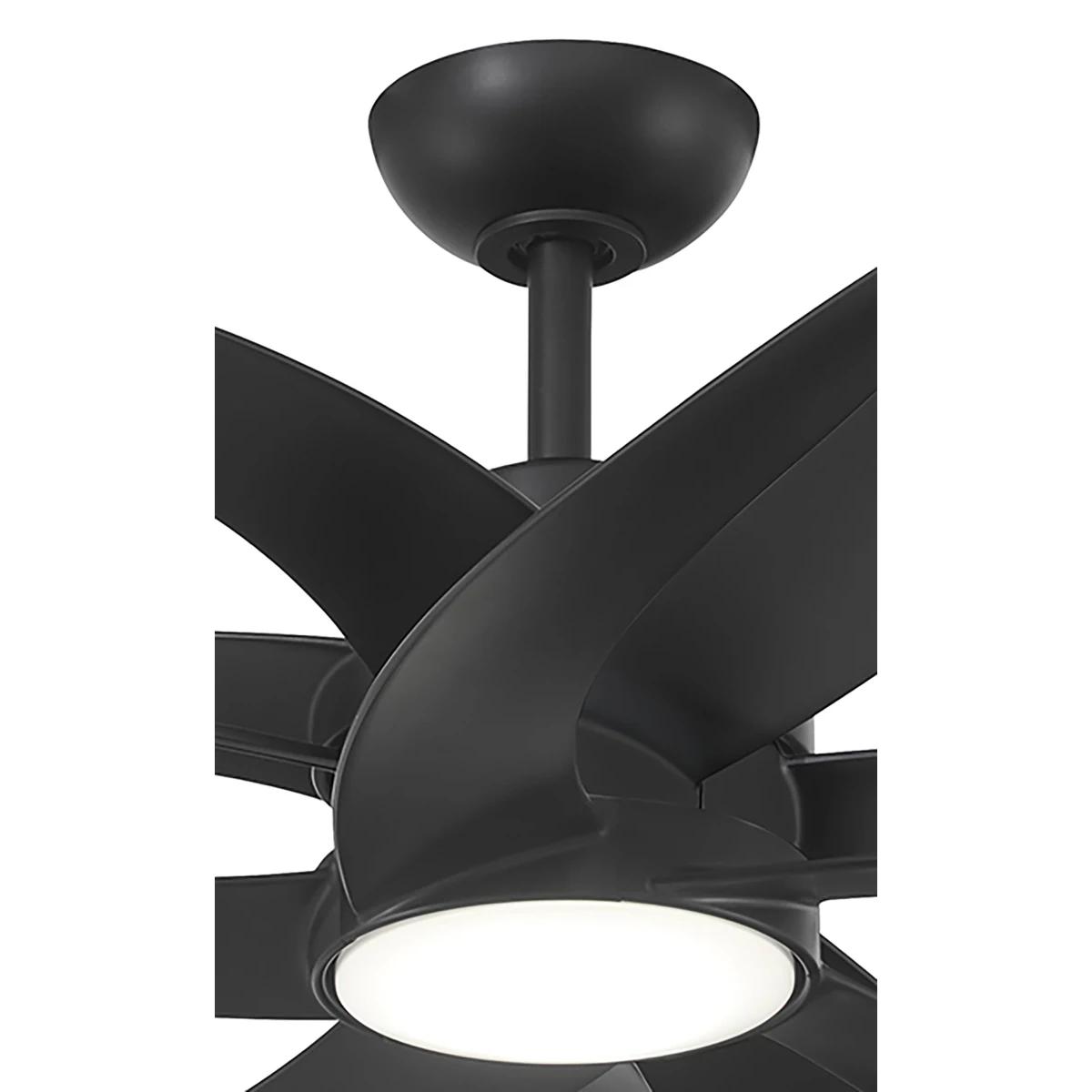 Pinup LED 60" Black Coal Unique Ceiling Fan with Remote - Bees Lighting