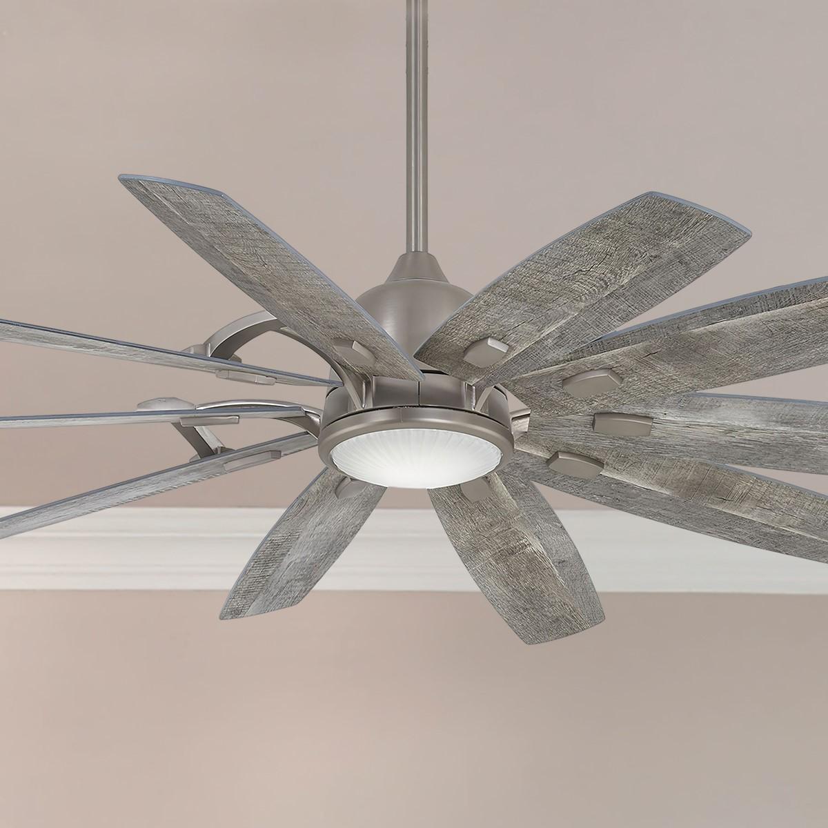 Barn LED 65" Smart Ceiling Fan with Remote, Burnished Nickel - Bees Lighting