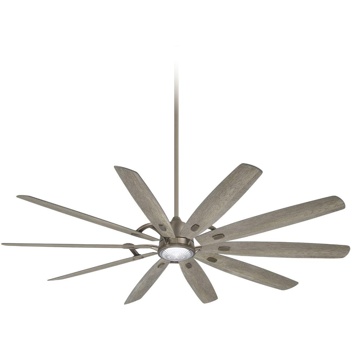 Barn H20 LED 84" Outdoor Smart Ceiling Fan with Remote, Burnished Nickel - Bees Lighting