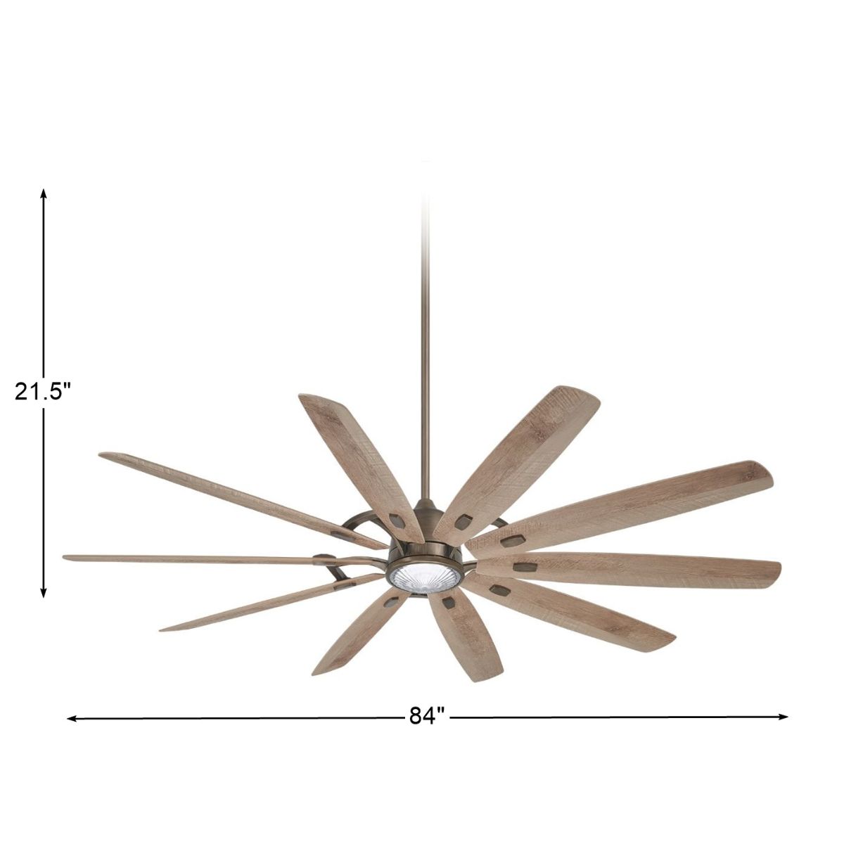 Barn H20 84" LED Outdoor Smart Ceiling Fan with Remote, Heirloom Bronze - Bees Lighting