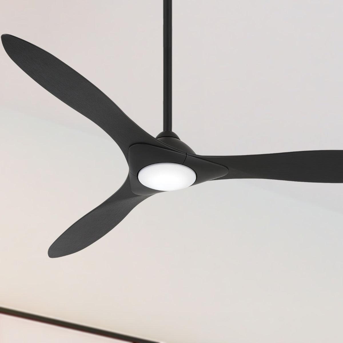 Sleek 60 Inch Contemporary Propeller Smart Ceiling Fan With Light And Remote - Bees Lighting