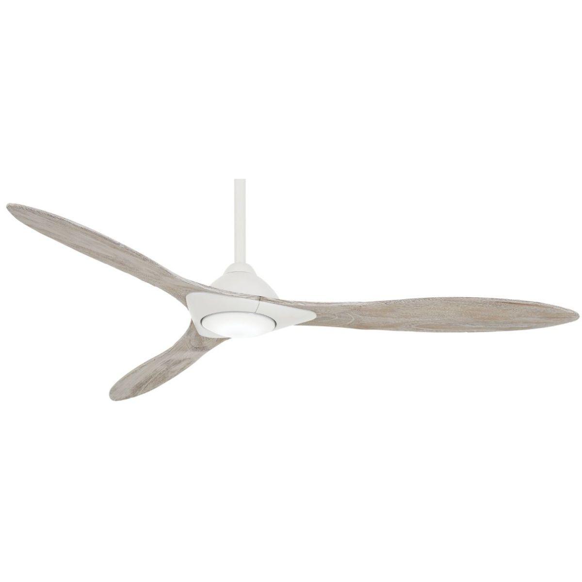 Sleek LED 60" Smart Ceiling Fan with Remote, Flat White - Bees Lighting