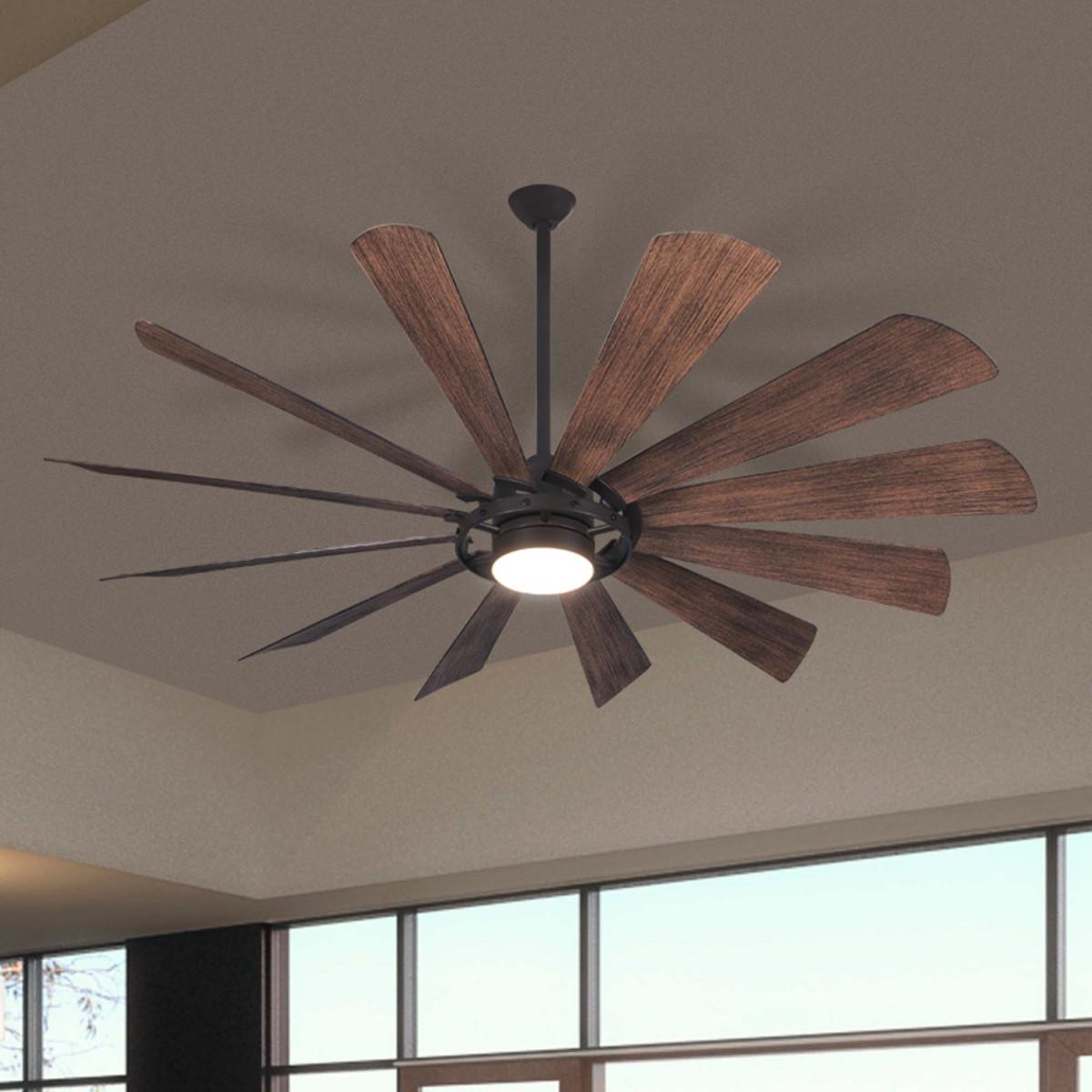 Windmolen LED 65" Wet Rated Smart Ceiling Fan, Oil Rubbed Bronze - Bees Lighting