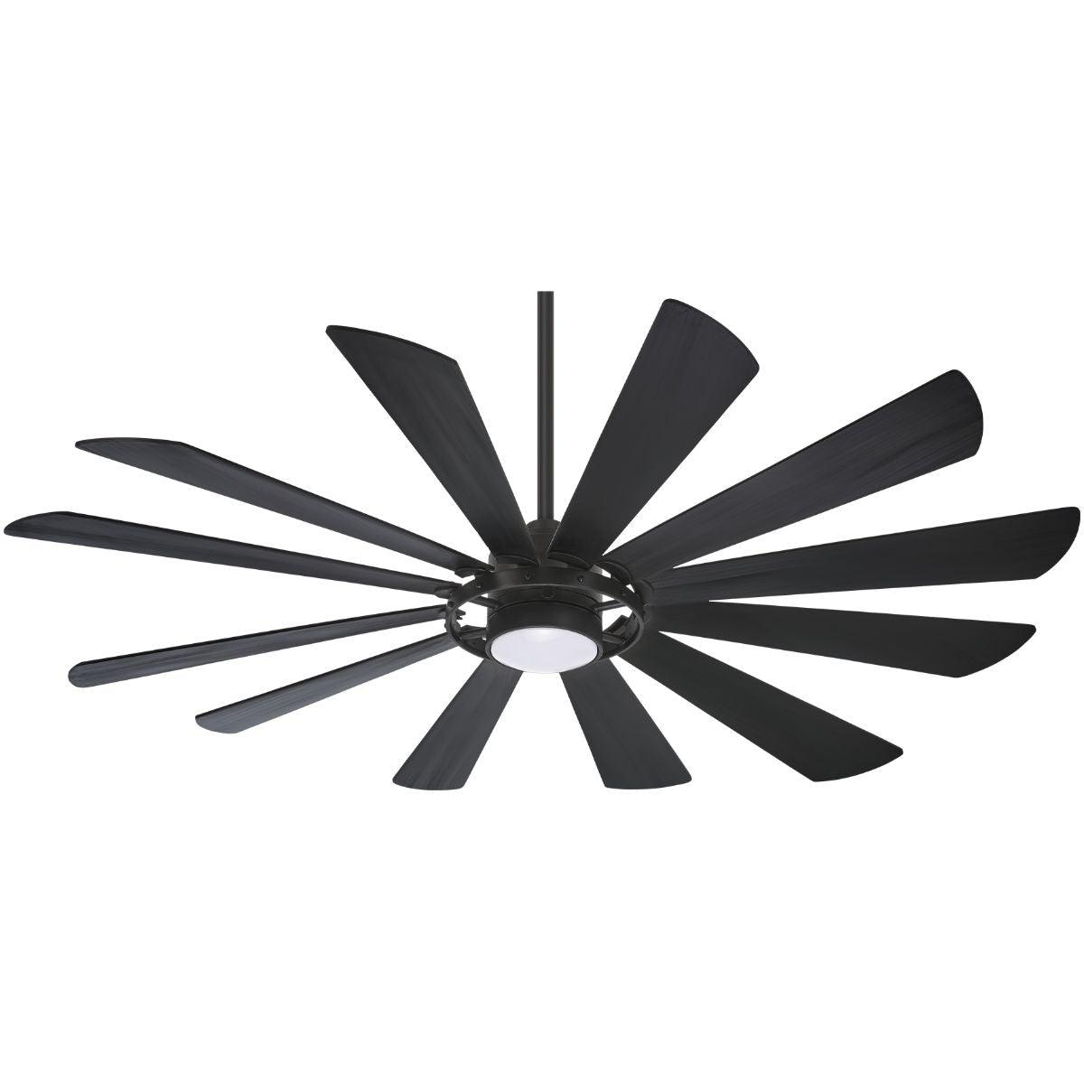Windmolen LED 65" Wet Rated Smart Ceiling Fan, Textured Coal - Bees Lighting