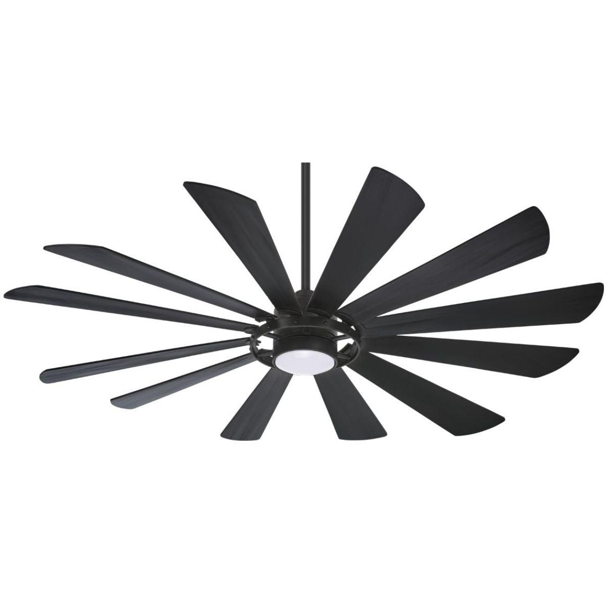 Windmolen LED 65" Wet Rated Smart Ceiling Fan, Textured Coal - Bees Lighting