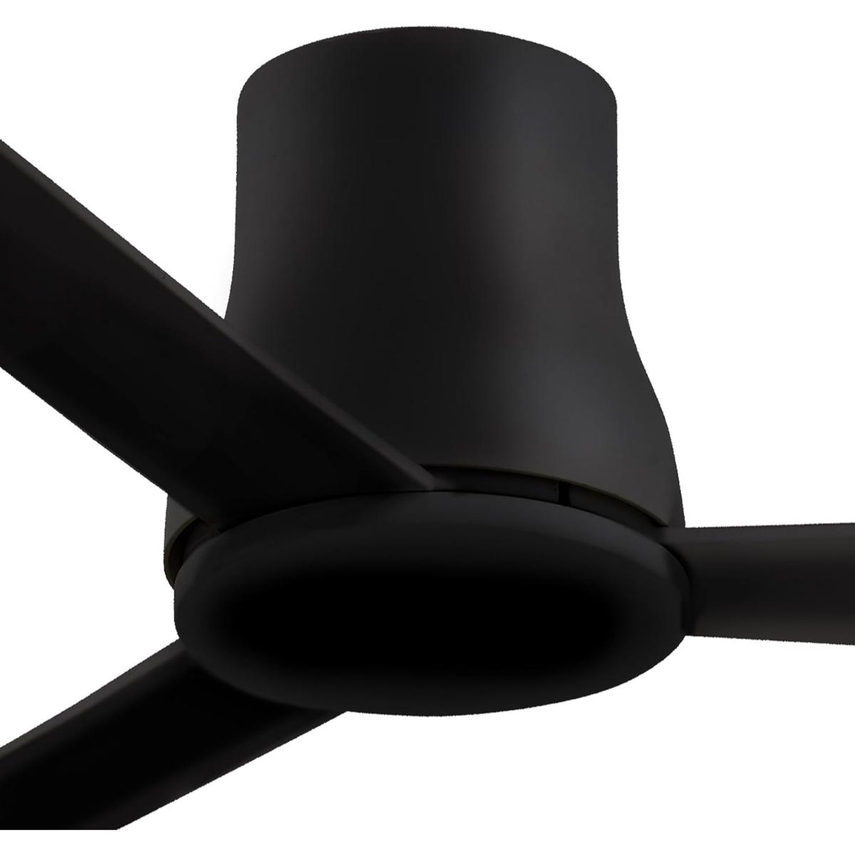 Simple Flush 52" Black Coal Outdoor Ceiling Fan with Remote - Bees Lighting