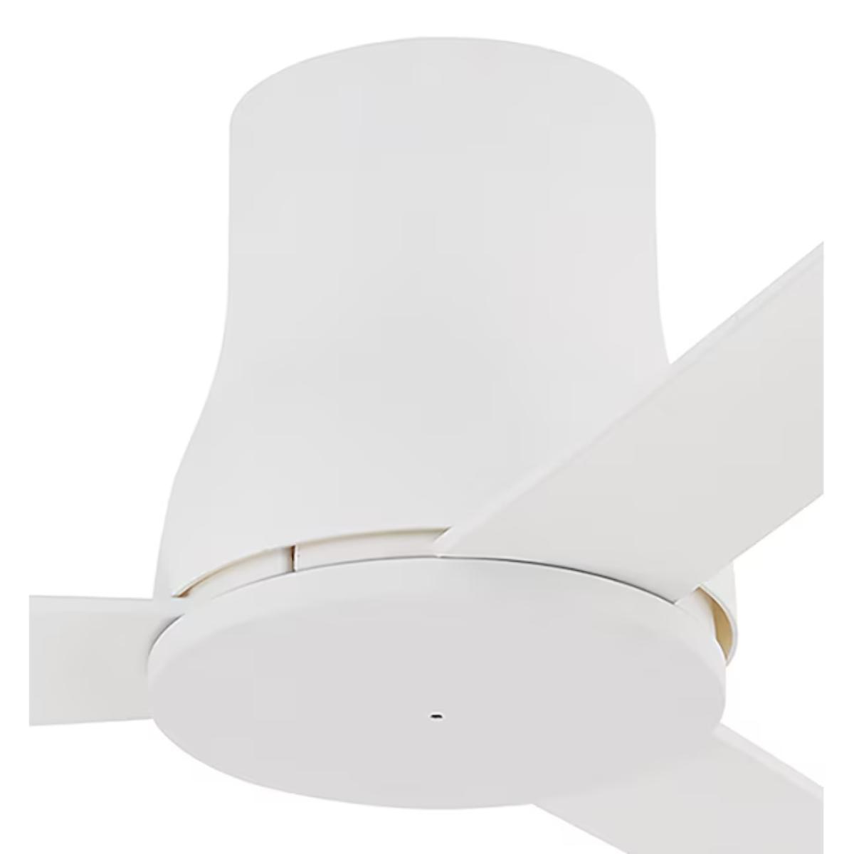 Simple Flush 52" White Outdoor Ceiling Fan with Remote