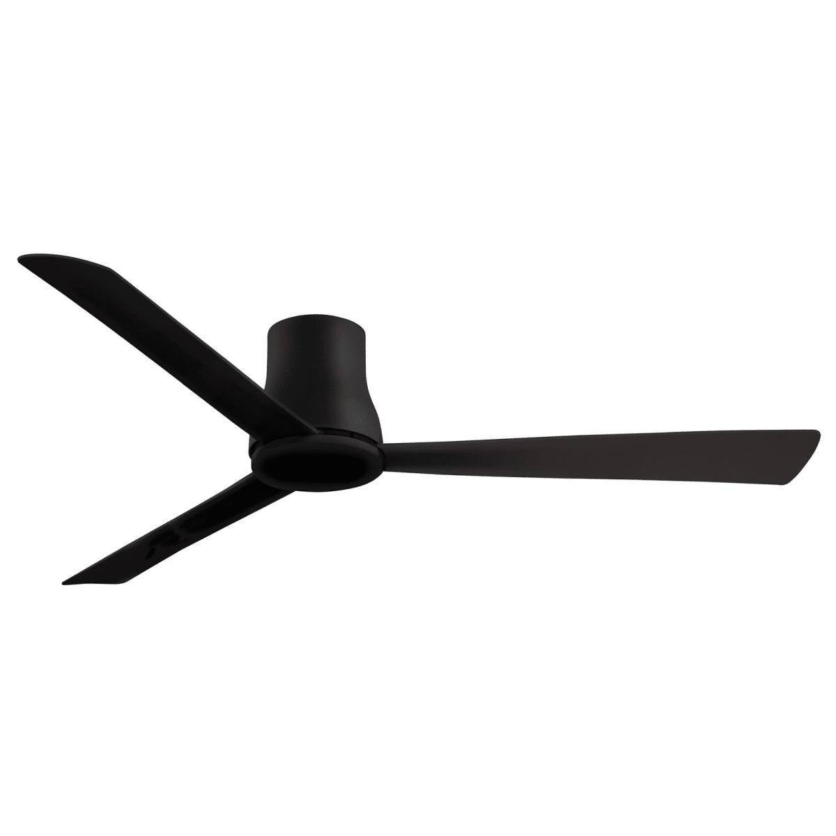 Simple Flush 60" Black Coal Wet Rated Ceiling Fan with Remote - Bees Lighting
