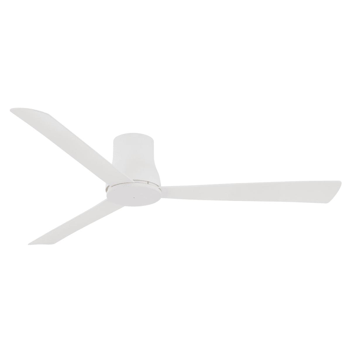 Simple Flush 60" White Wet Rated Ceiling Fan with Remote - Bees Lighting
