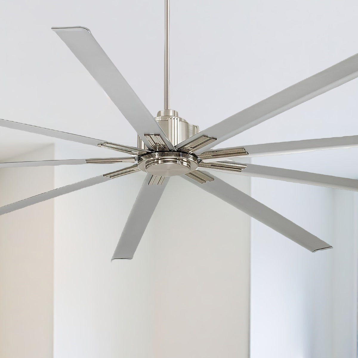 Xtreme 96" Large Windmill Ceiling Fan with Remote, Brushed Nickel - Bees Lighting