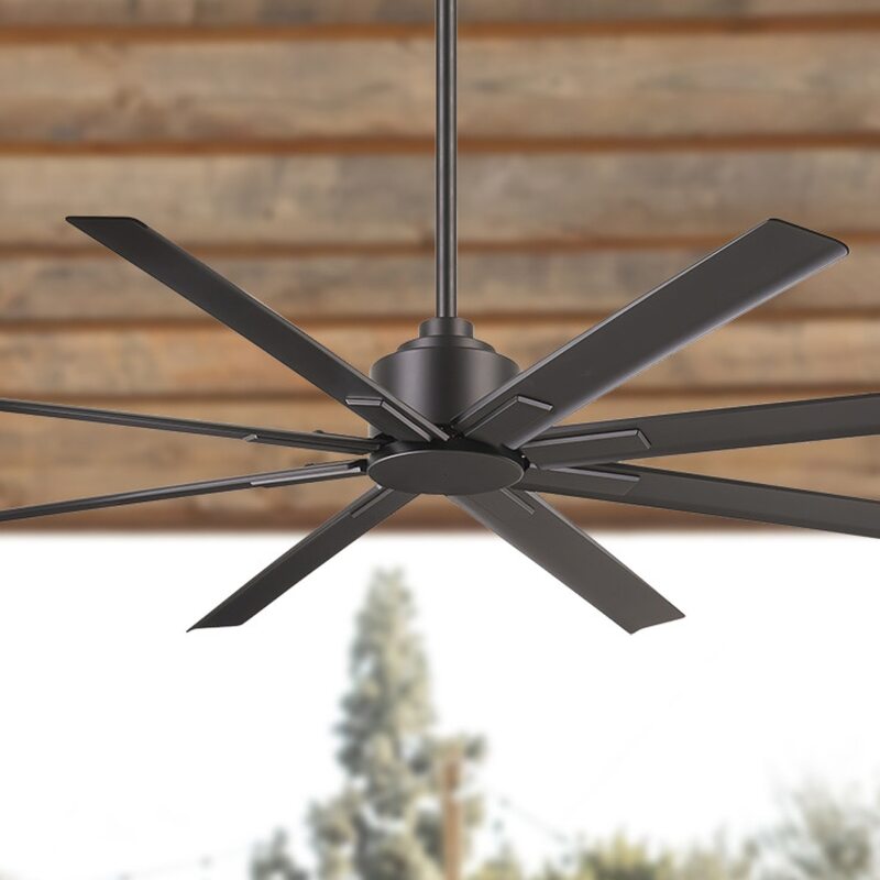 Xtreme H2O 65" Windmill Outdoor Ceiling Fan with Remote, Smoked Iron - Bees Lighting