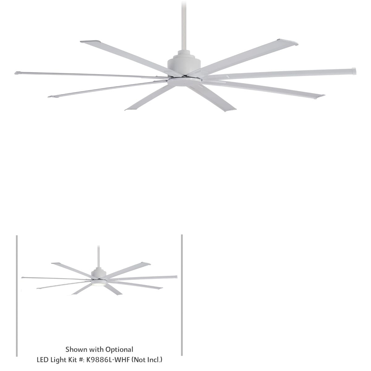 Xtreme H2O 65" Windmill Outdoor Ceiling Fan with Remote, Flat White - Bees Lighting