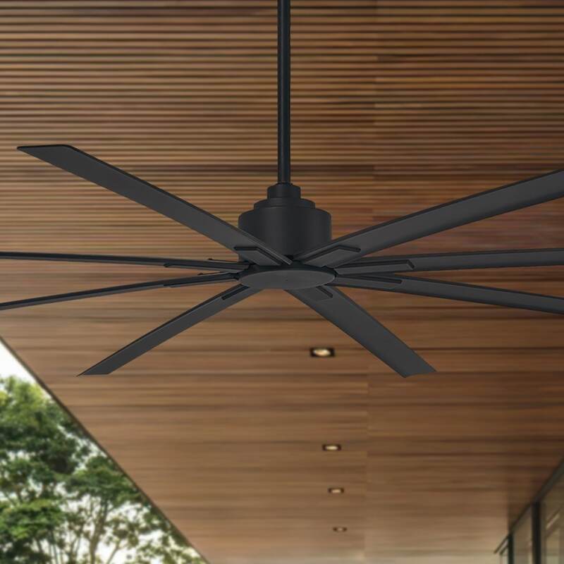 Xtreme H2O 84" Large Windmill Outdoor Ceiling Fan with Remote, Black Coal - Bees Lighting