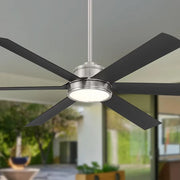 Cairo 65" Nickel Smart Ceiling Fan with Light - Bees Lighting