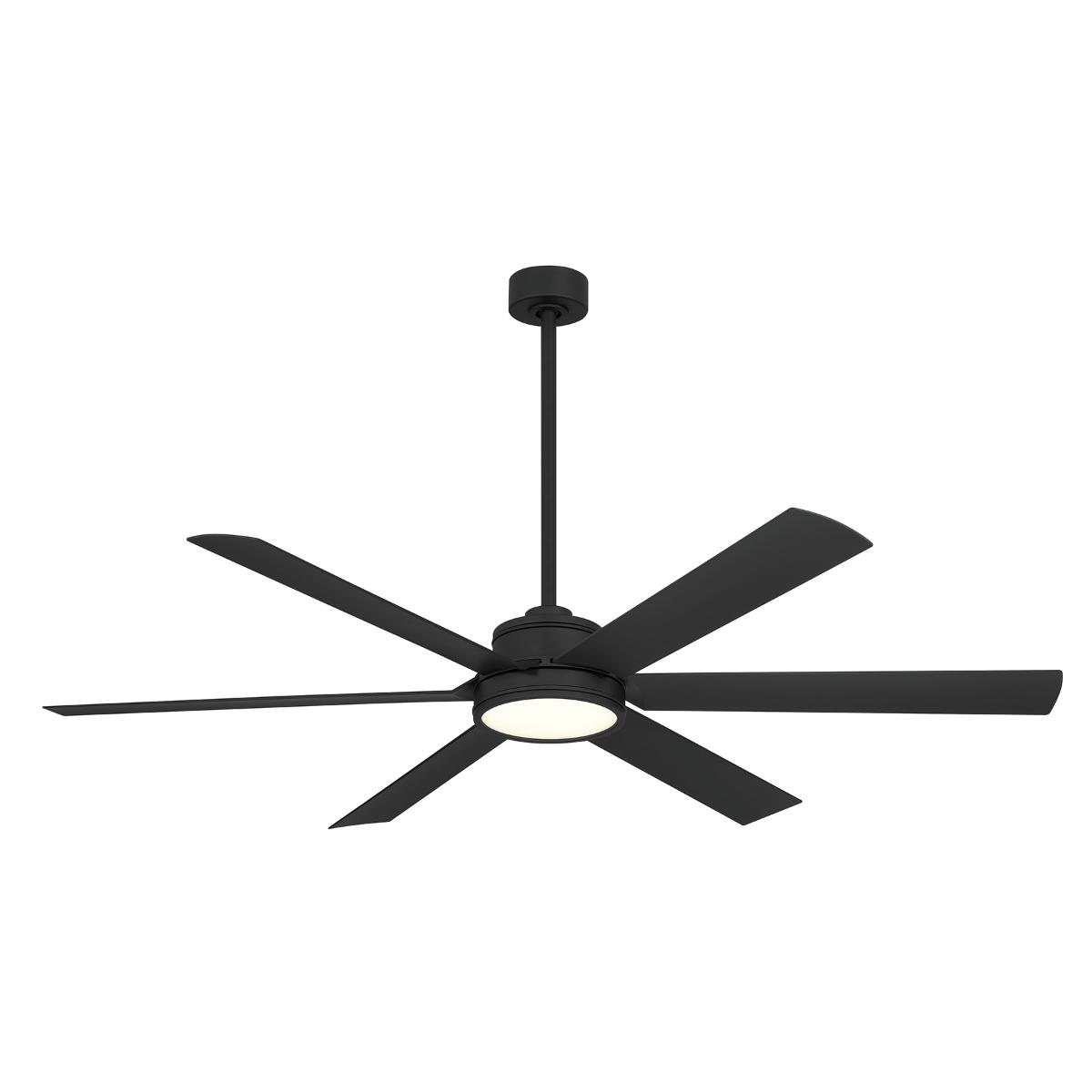 Cairo 65" Black Coal Smart Ceiling Fan with Light - Bees Lighting