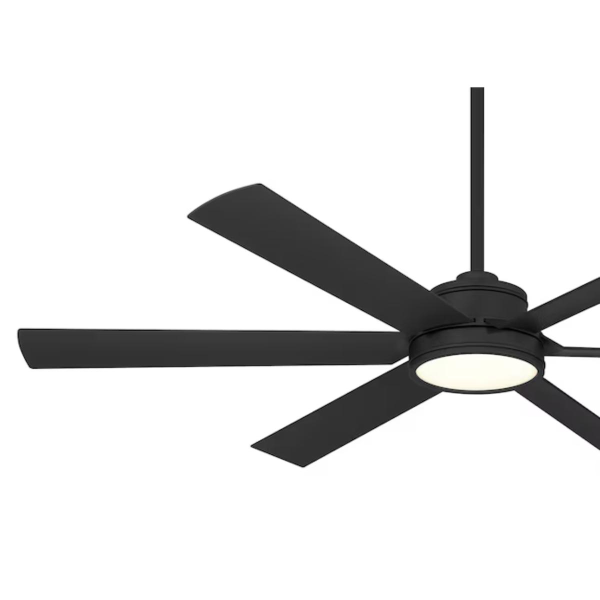 Cairo 65" Black Coal Smart Ceiling Fan with Light - Bees Lighting