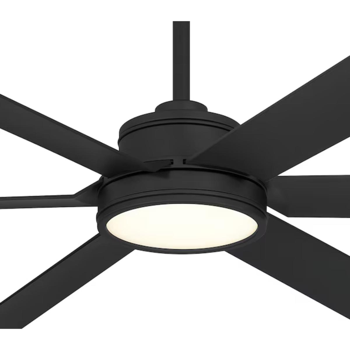 Cairo 65" Black Coal Smart Ceiling Fan with Light - Bees Lighting