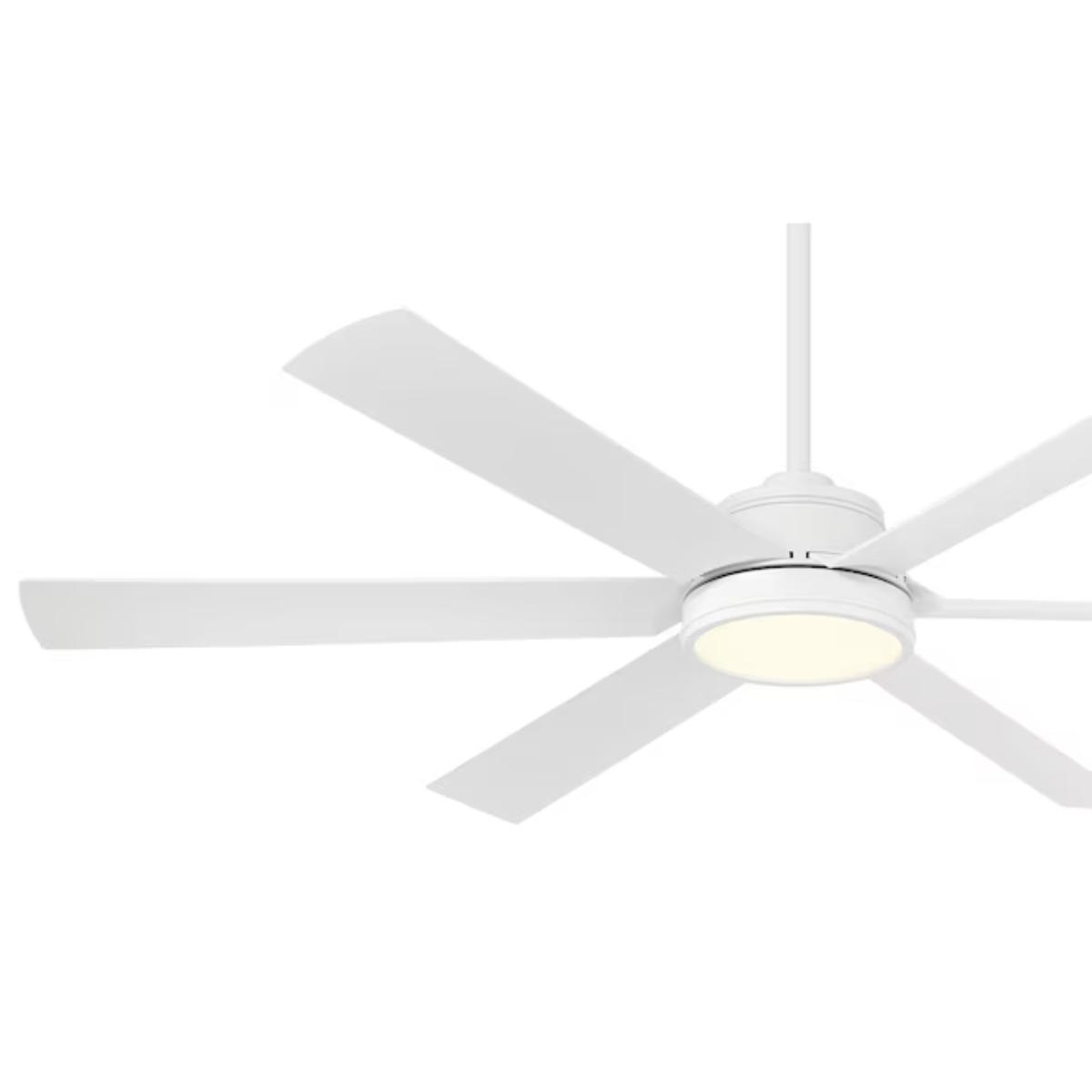Cairo 65" White Smart Ceiling Fan with Light - Bees Lighting