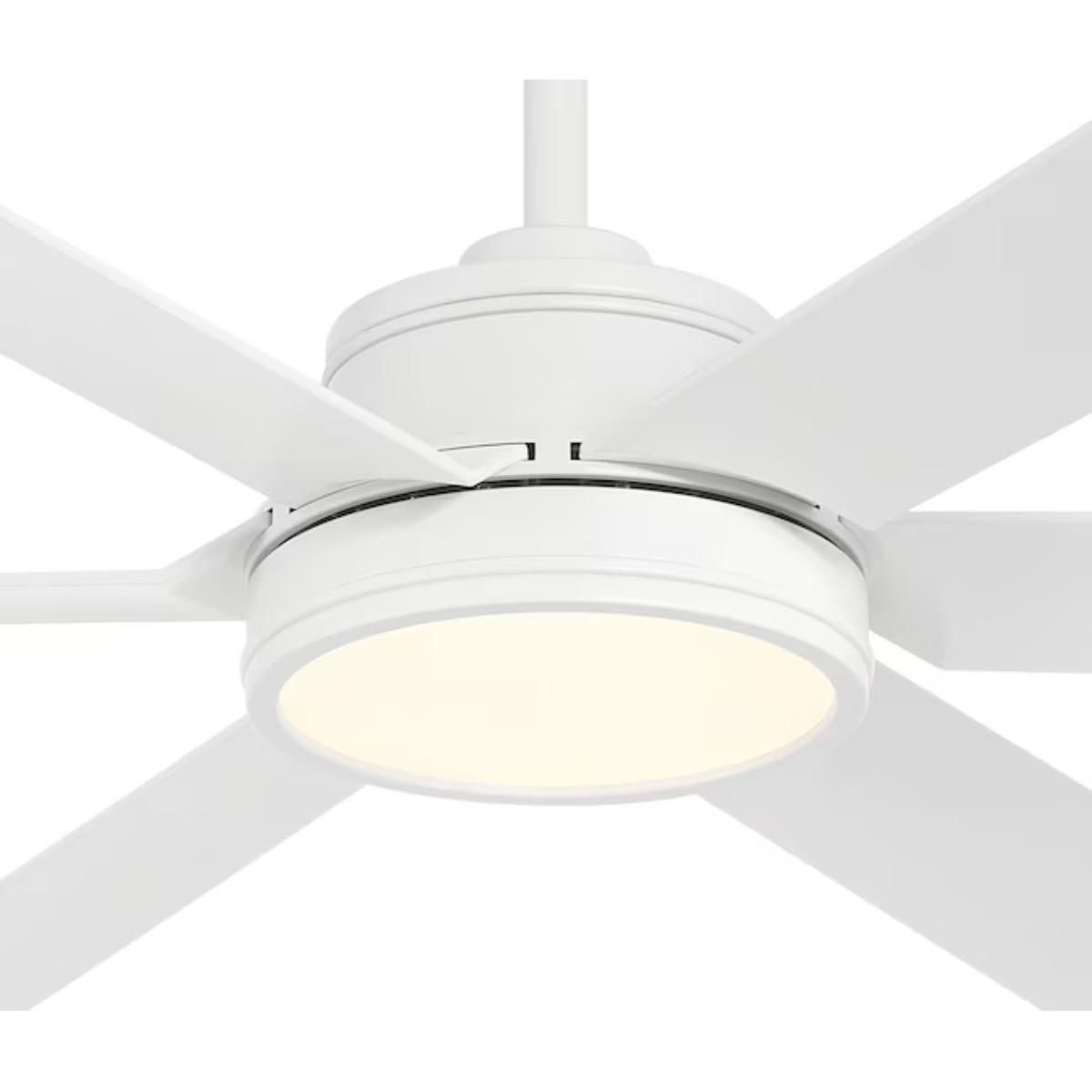Cairo 65" White Smart Ceiling Fan with Light - Bees Lighting
