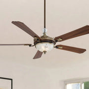 Cristafano LED 68" Belcaro Walnut Ceiling Fan with Wall Control - Bees Lighting