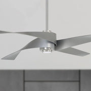 Artemis IV LED 64'' Nickel & Silver Ceiling Fan with Remote - Bees Lighting