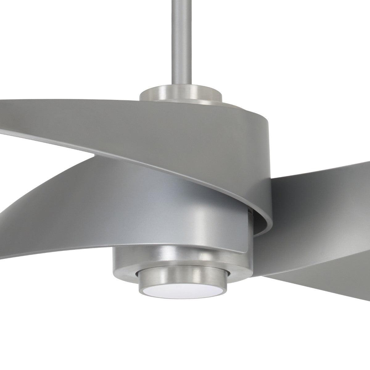 Artemis IV LED 64'' Nickel and Silver Ceiling Fan with Remote - Bees Lighting