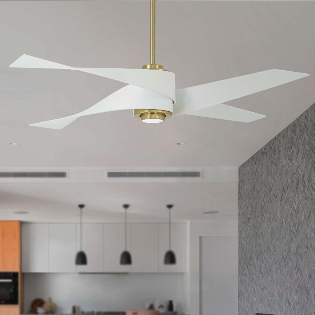 Artemis IV 64 Inch Contemporary Propeller Ceiling Fan With Light And Remote - Bees Lighting
