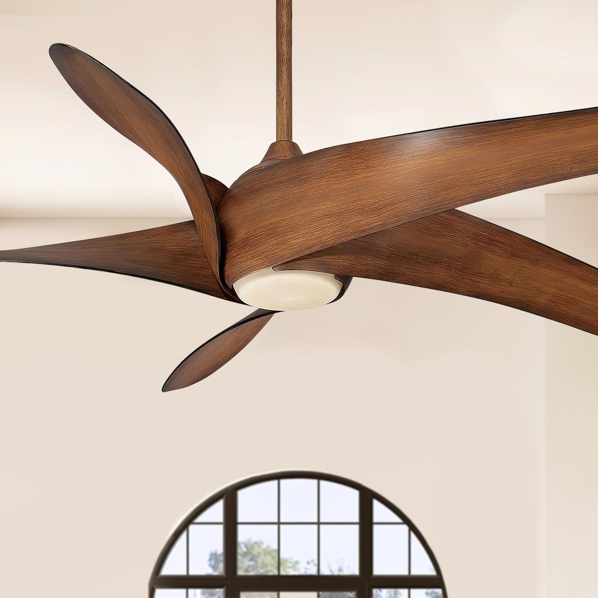 Artemis XL5 LED 62" Ceiling Fan with Remote, Distressed Koa - Bees Lighting