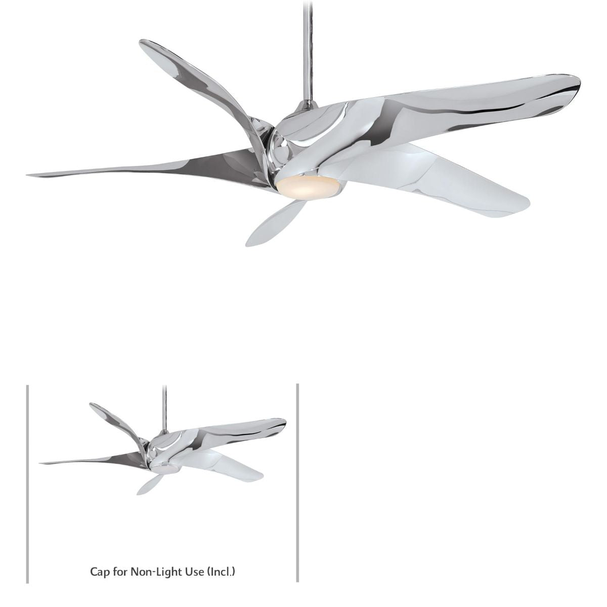 Artemis XL5 LED 62" Ceiling Fan with Remote, Liquid Nickel - Bees Lighting