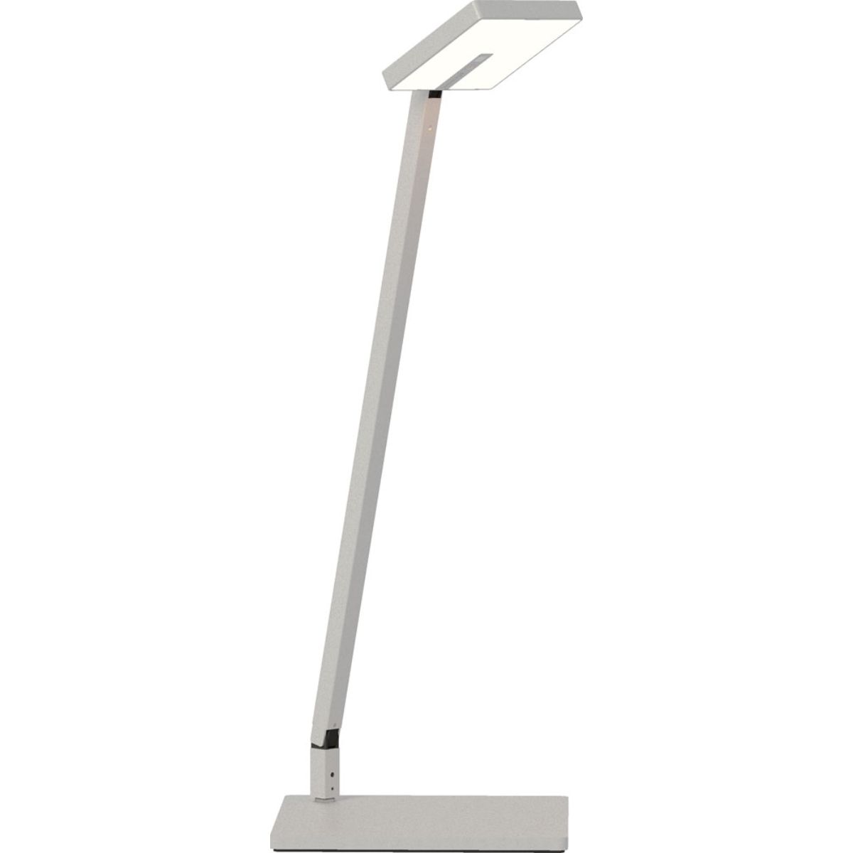 Focaccia Solo Silver Contemporary LED Desk Lamp with USB Port and Occupancy Sensor - Bees Lighting