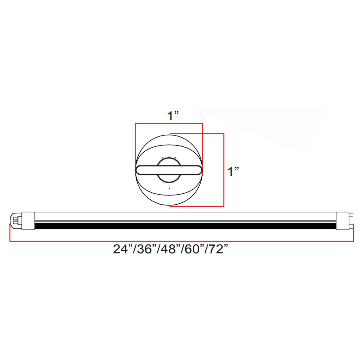 6ft LED Cooler Light, 30W, 3900 Lumens, 5000K, Refrigerator Display Case Light - Bees Lighting