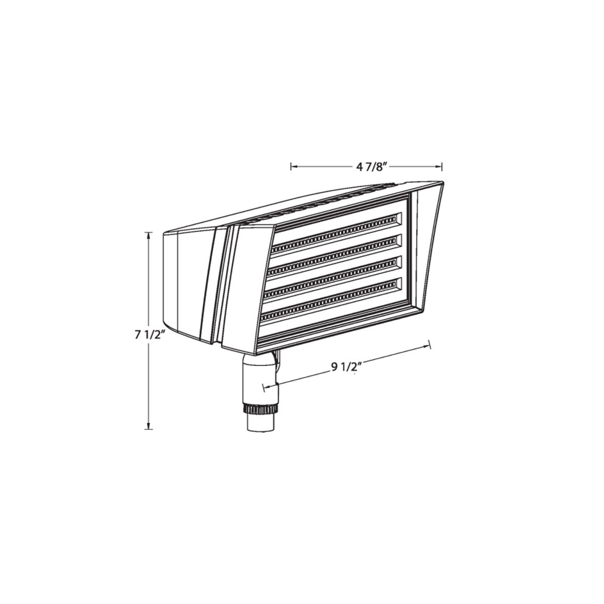 LED Flood Light, 18/39W, 6240 Lumens, 4000K/5000K, 120-277V, Knuckle mount, White - Bees Lighting