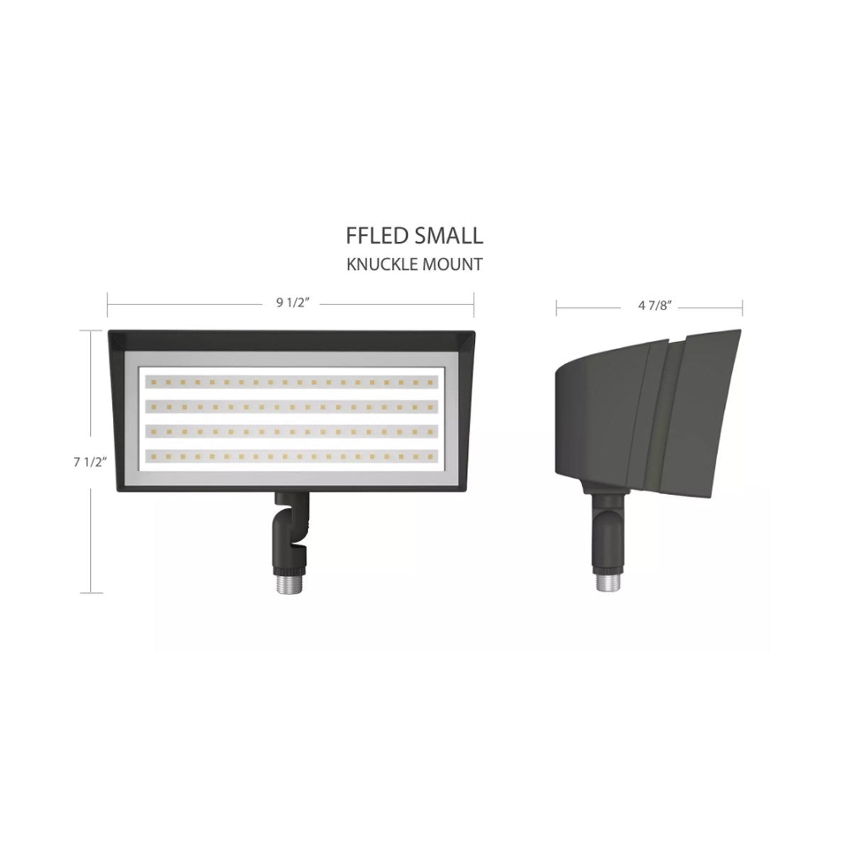 LED Flood Light, 18/39W, 6240 Lumens, 4000K/5000K, 120-277V, Knuckle, Bronze - Bees Lighting