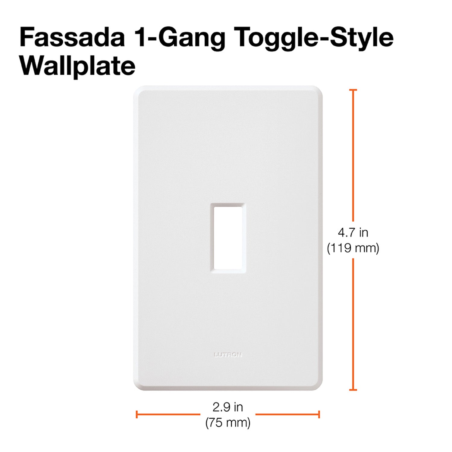Fassada 1-Gang Toggle Wall Plate, Black - Bees Lighting