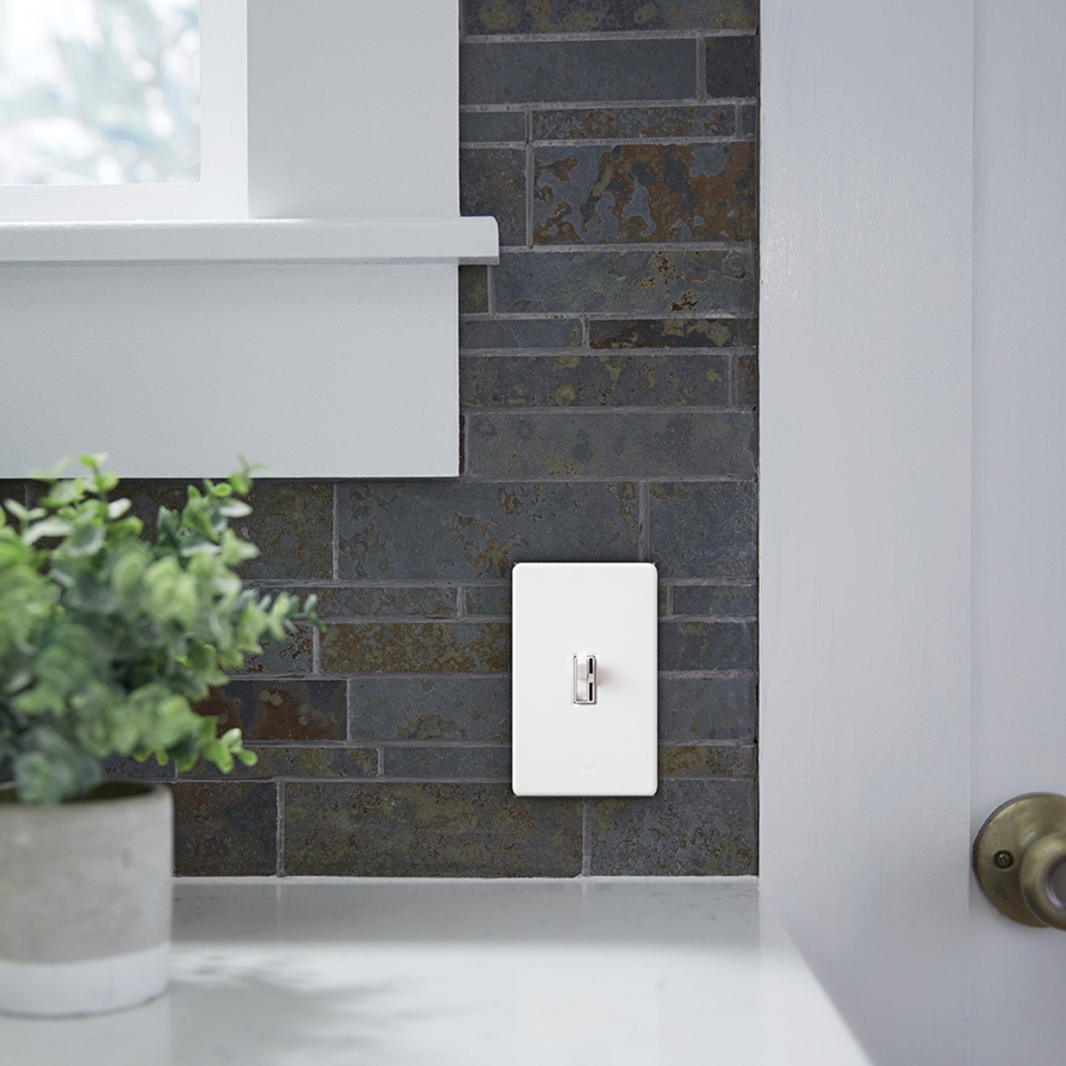 Fassada 1-Gang Toggle Wall Plate, Light Almond - Bees Lighting