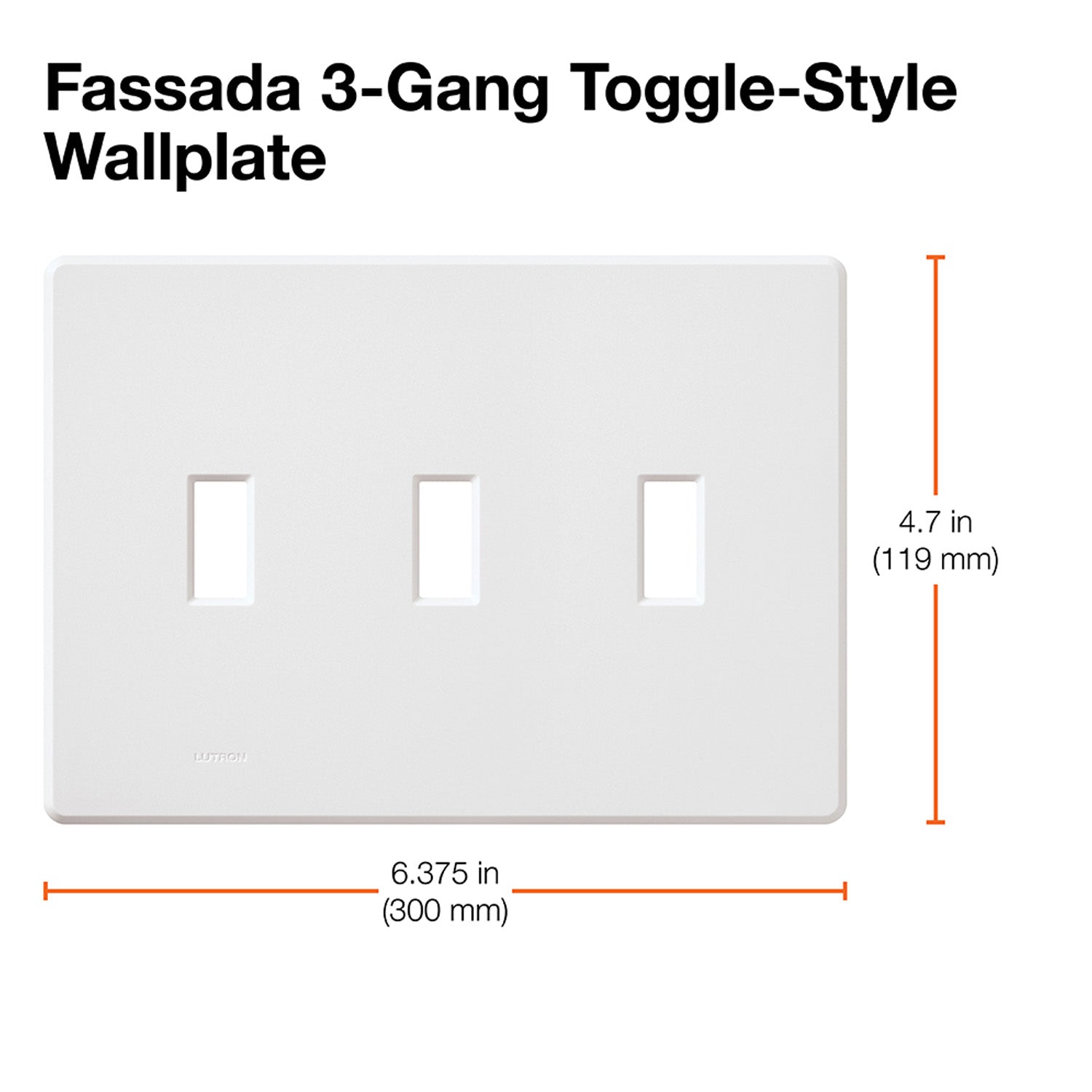 Fassada 3-Gang Toggle Wall Plate, Black - Bees Lighting