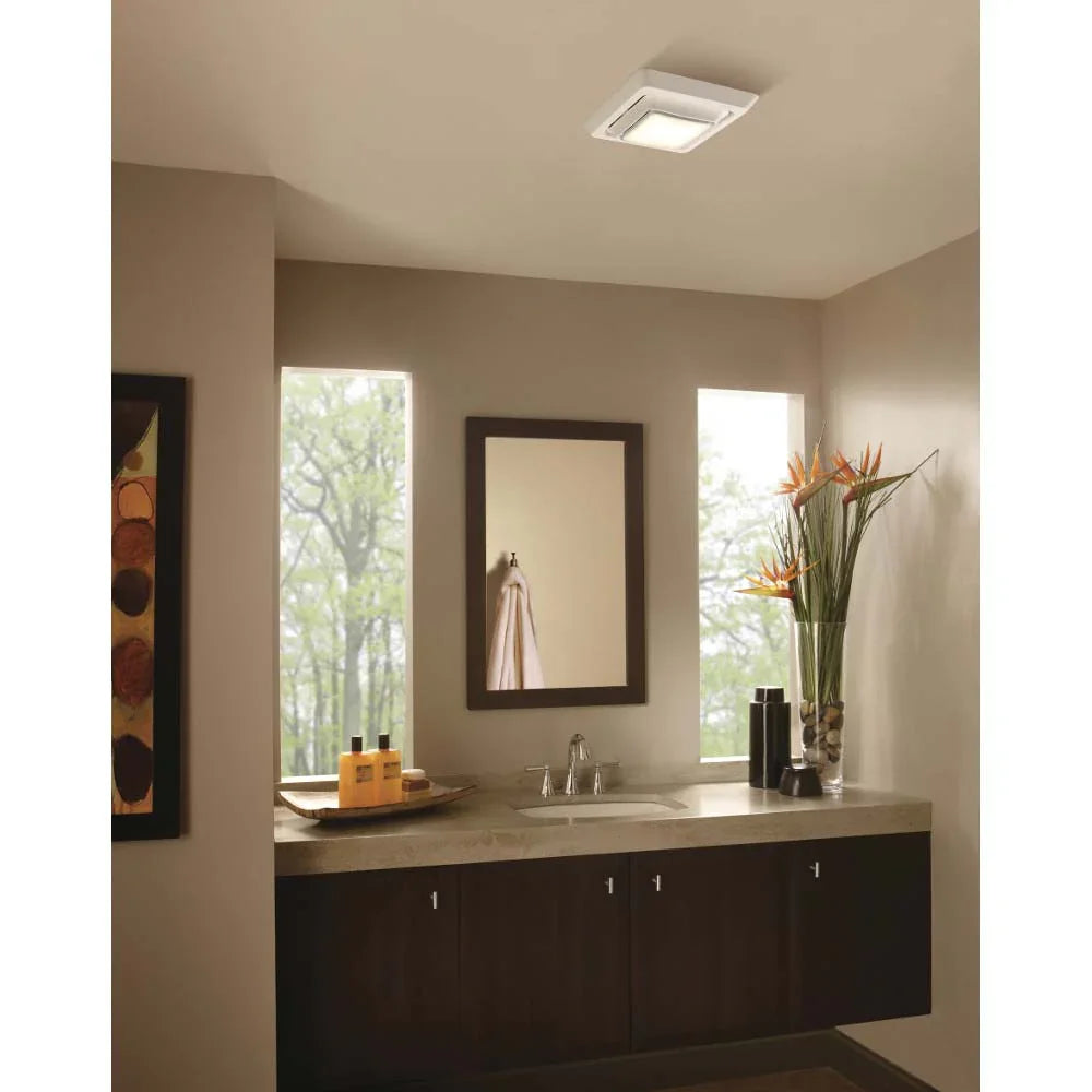 NuTone Easy Install Bathroom Exhaust Fan Grille Cover With LED Light - Bees Lighting