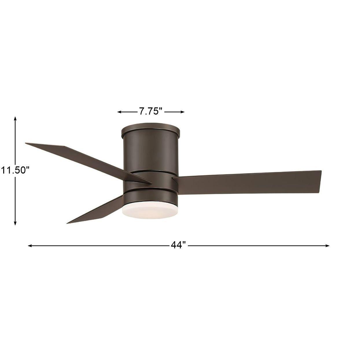 Axis Flush 44 Inch Low Profile Outdoor Smart Ceiling Fan With 2700K LED And Remote - Bees Lighting