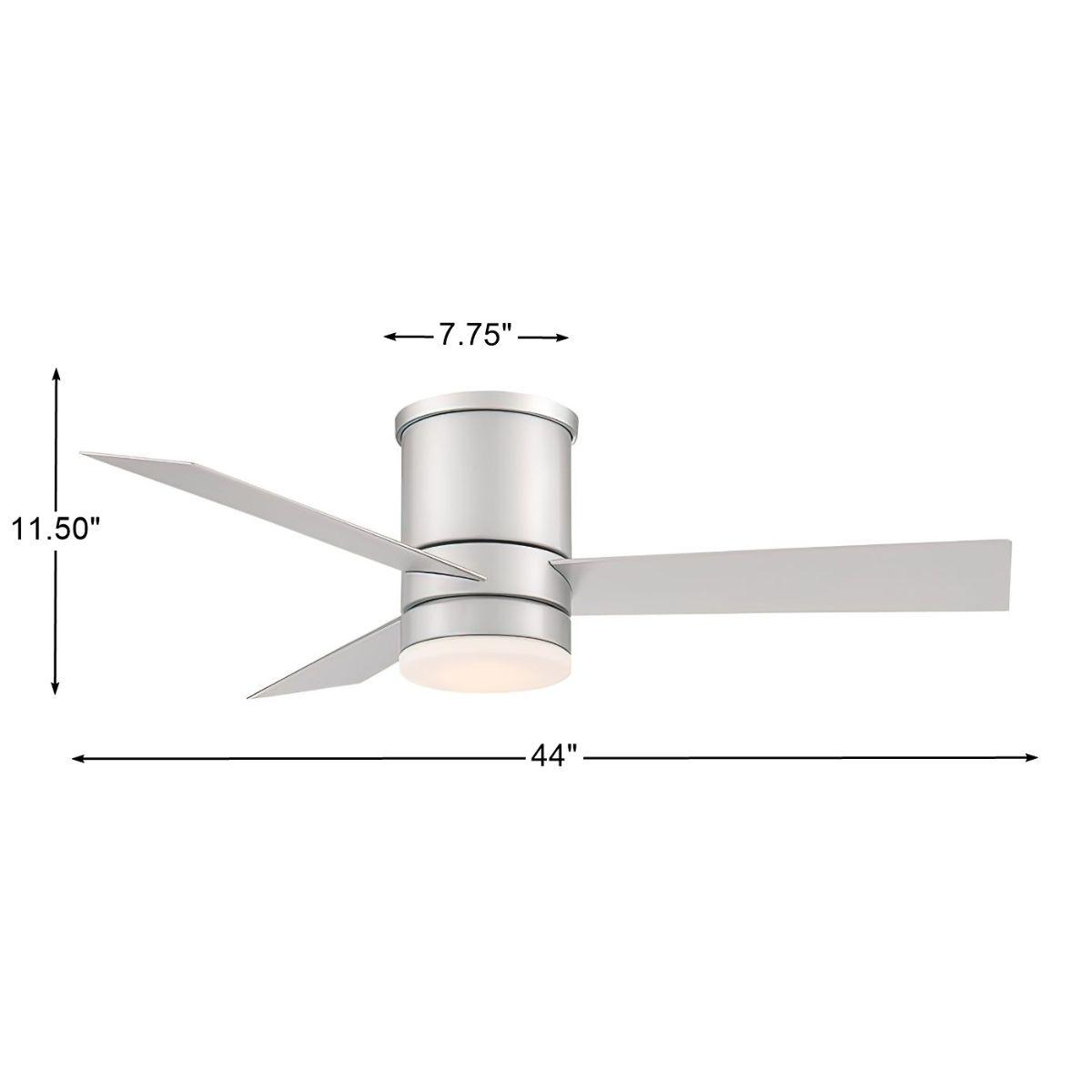 Axis Flush 44 Inch Low Profile Outdoor Smart Ceiling Fan With 2700K LED And Remote