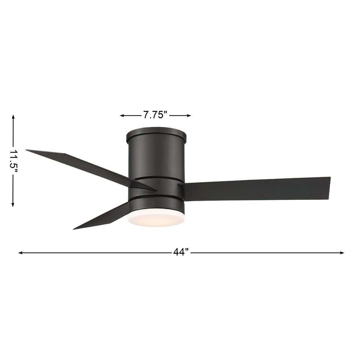 Axis Flush 44 Inch Low Profile Outdoor Smart Ceiling Fan With 3000K LED And Remote