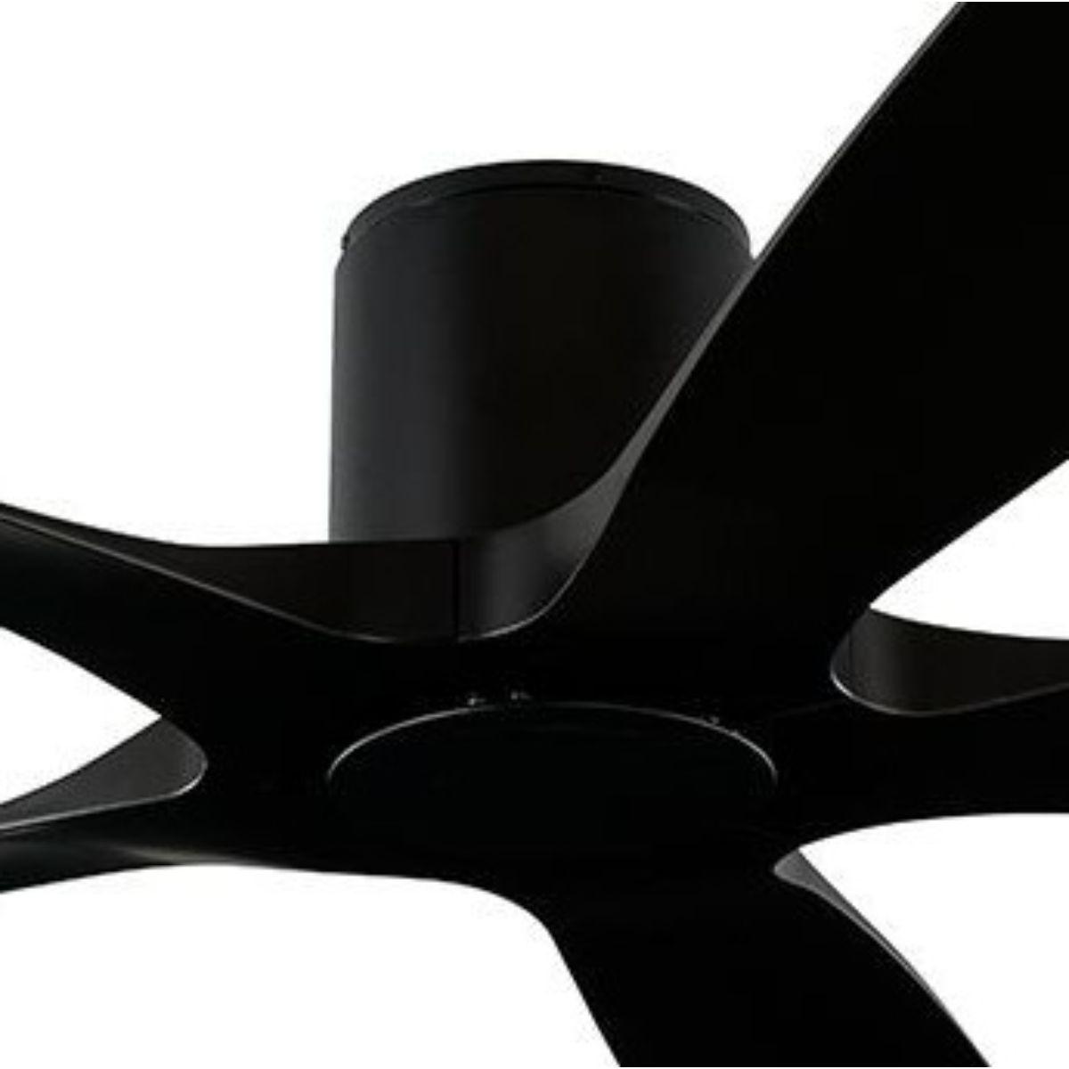 Aviator 54 Inch Black 5-Blade Flush Mount Outdoor Smart Ceiling Fan - Bees Lighting
