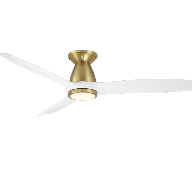 Skylark Flush 54 Inch Outdoor Smart Ceiling Fan With 3000K LED And Remote - Bees Lighting