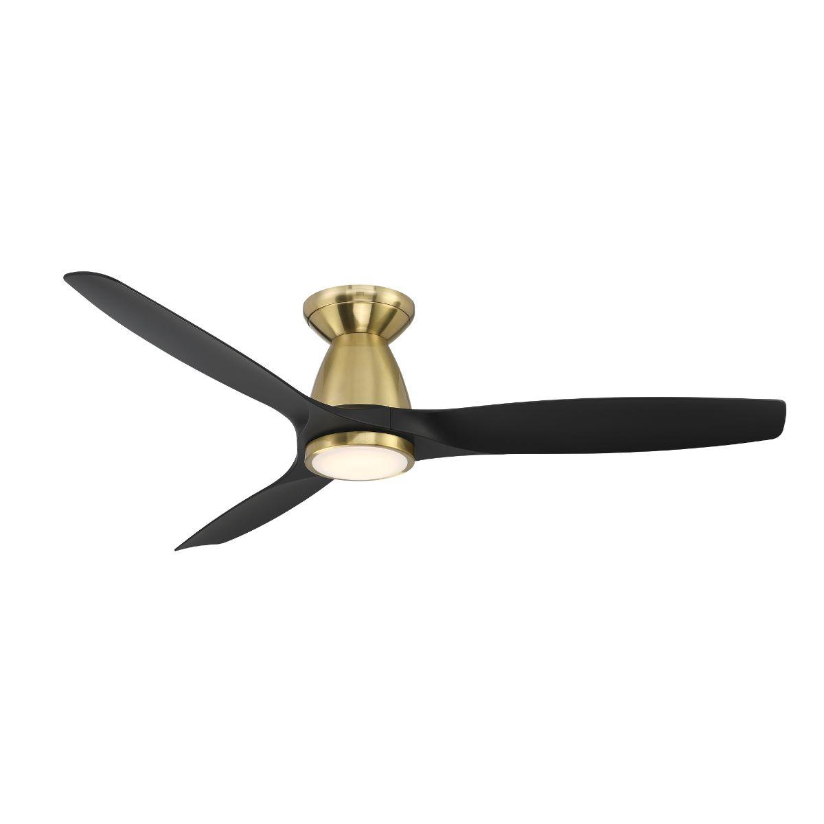 Skylark Flush 54 Inch Outdoor Smart Ceiling Fan With 3500K LED And Remote - Bees Lighting