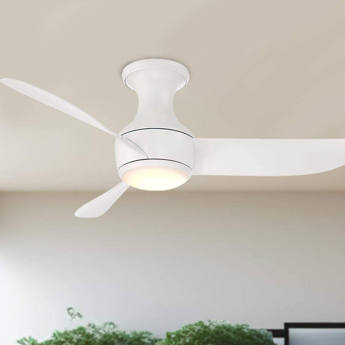 Corona 44 Inch Modern Outdoor Smart Ceiling Fan With 3500K LED And Remote - Bees Lighting