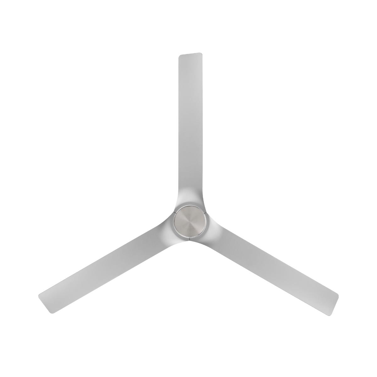 Smooth Flush 52 Inch CCT LED Smart Ceiling Fan, Brushed Nickel with Silver Blades - Bees Lighting