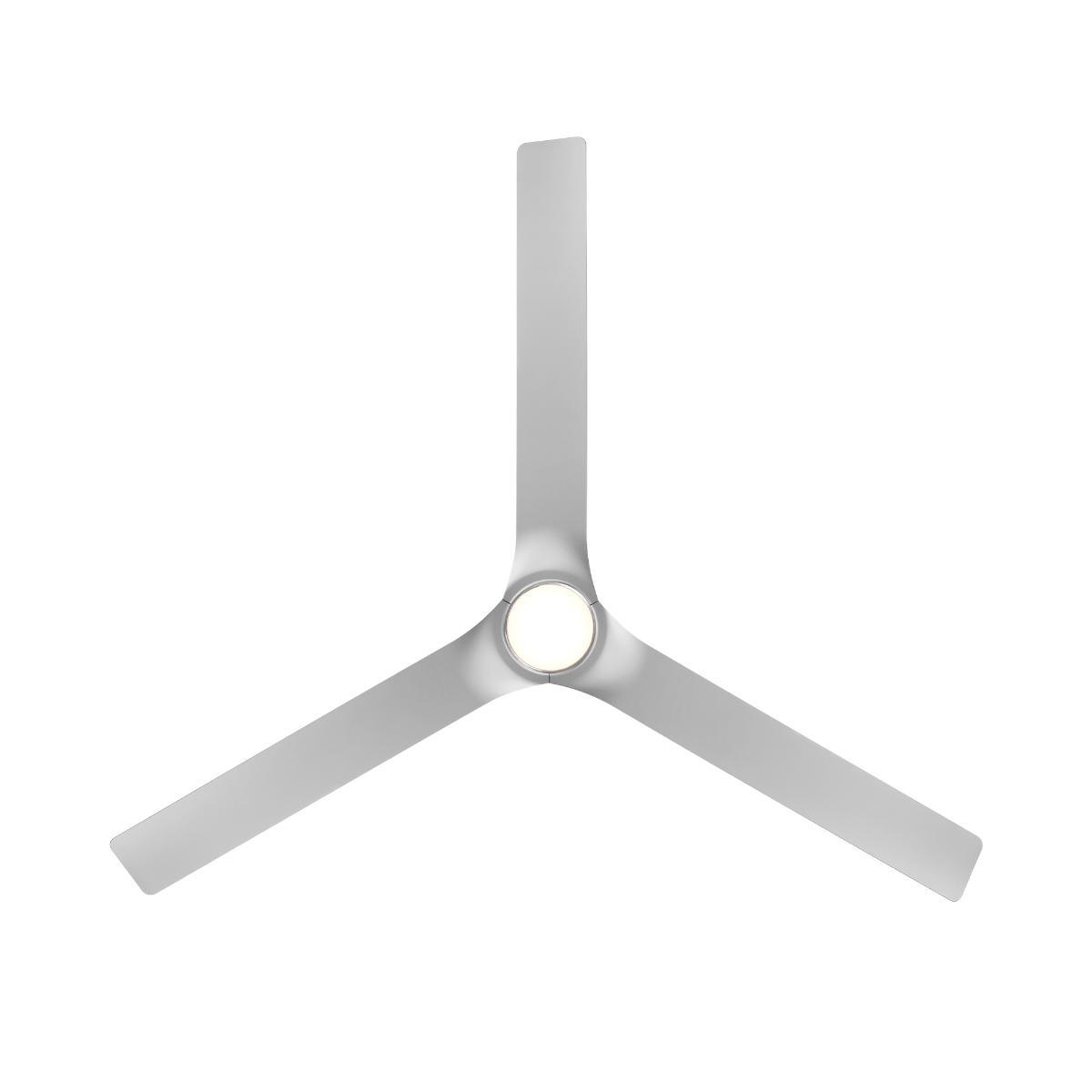Smooth Flush 52 Inch CCT LED Smart Ceiling Fan, Brushed Nickel with Silver Blades - Bees Lighting