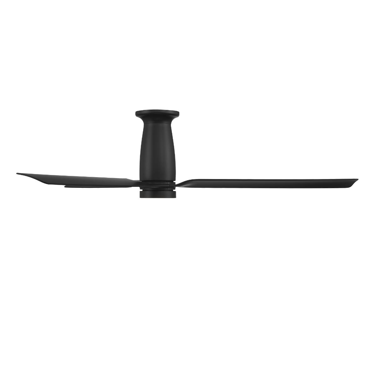 Smooth Flush 52 Inch CCT LED Smart Ceiling Fan, Matte Black Finish - Bees Lighting