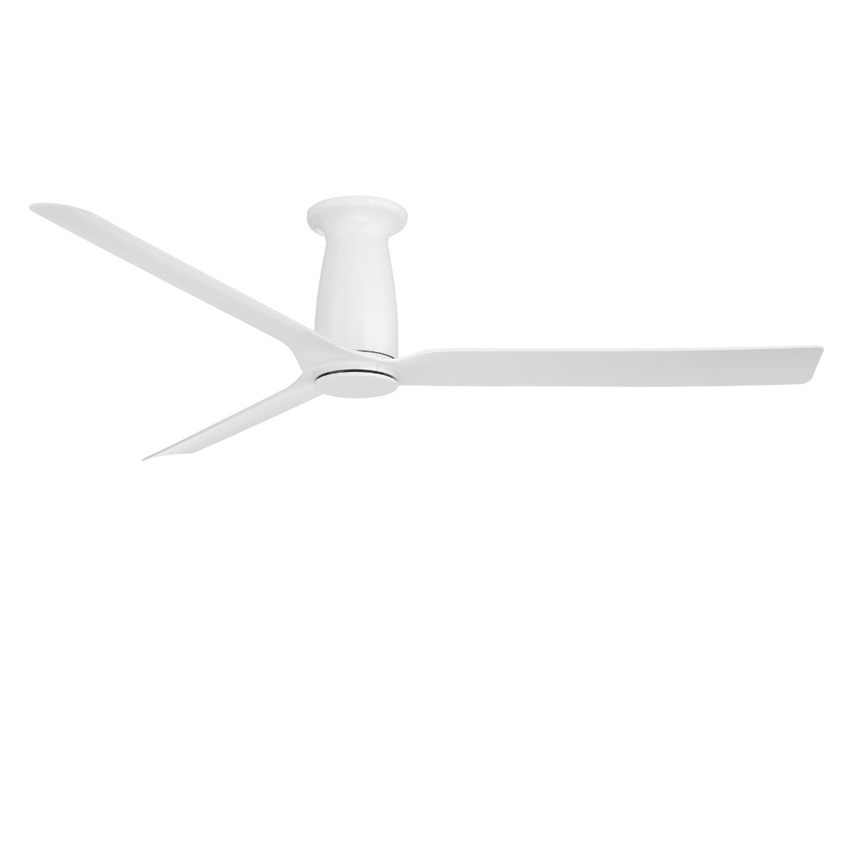 Smooth Flush 52 Inch CCT LED Smart Ceiling Fan, Matte White Finish - Bees Lighting