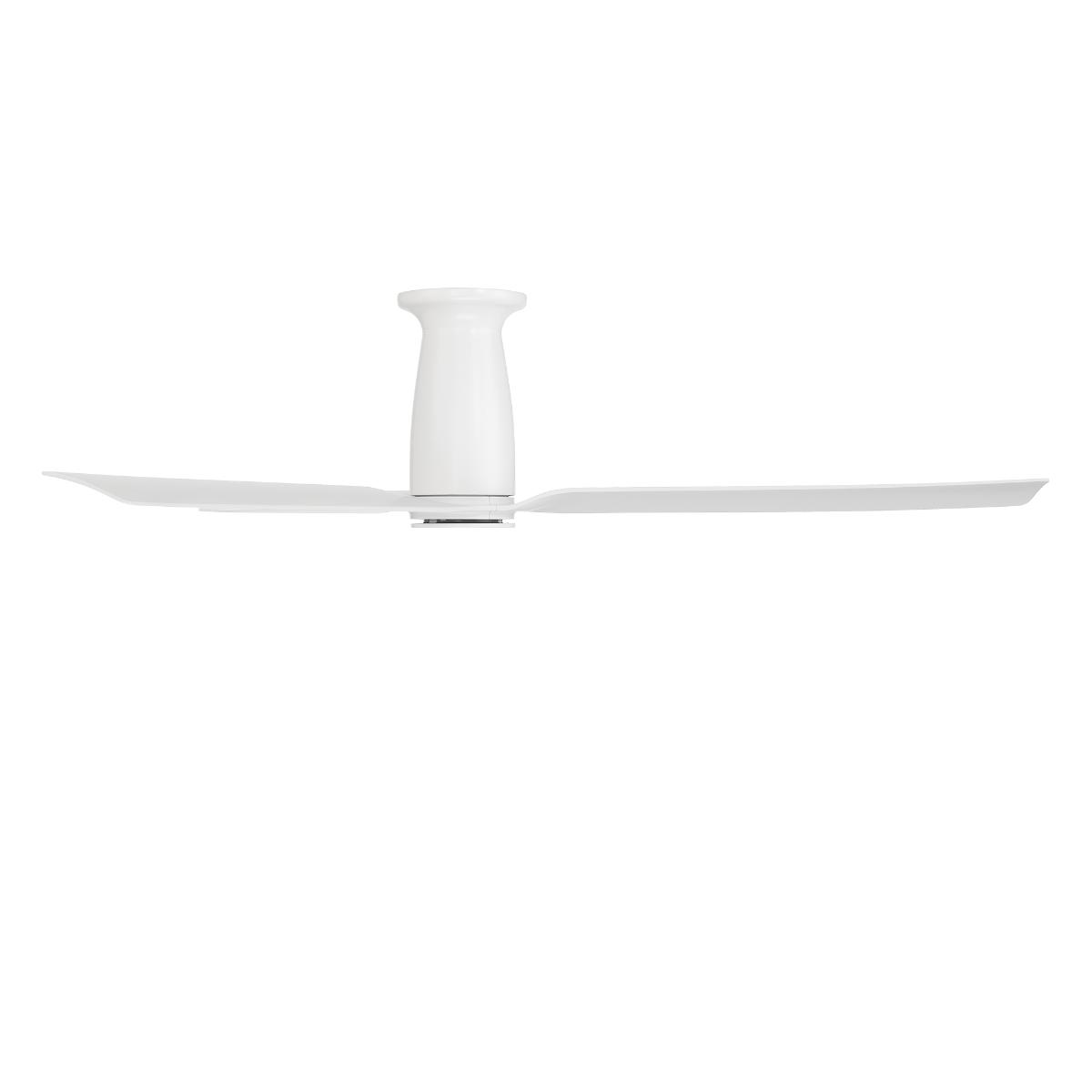 Smooth Flush 52 Inch CCT LED Smart Ceiling Fan, Matte White Finish - Bees Lighting